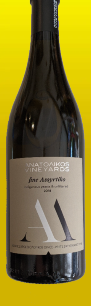 2018 Anatolikos -- Fine Assyrtiko -- Thrace, Greece